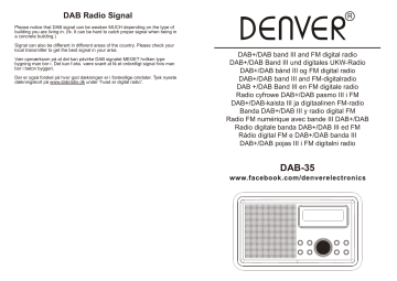 Manuel du propriétaire | Denver DAB-35 Manuel utilisateur | Fixfr