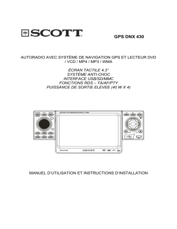 SCOTT DNX 430 GPS Manuel utilisateur | Fixfr