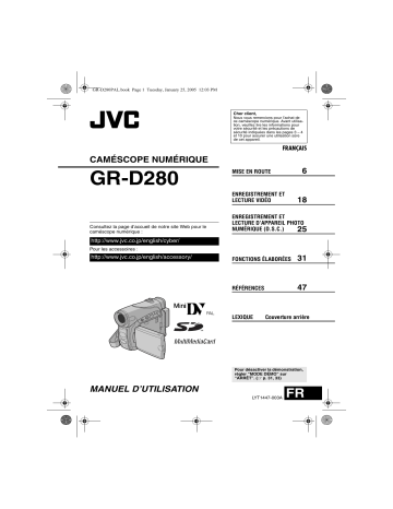 JVC GR D280 Manuel utilisateur | Fixfr