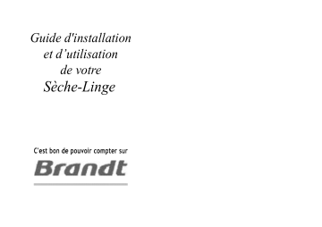 ETE701F | Manuel du propriétaire | Brandt ETE731F Manuel utilisateur | Fixfr