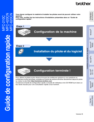 Manuel du propriétaire | Brother MFC-210C Manuel utilisateur | Fixfr