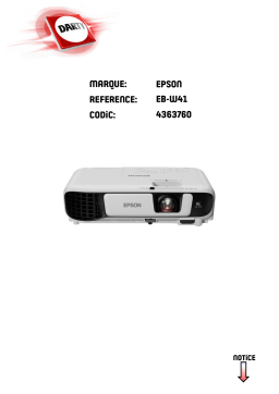 Epson EB W41 Manuel utilisateur