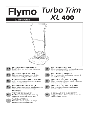 Manuel du propriétaire | Flymo TURBO TRIM XL400 Manuel utilisateur | Fixfr