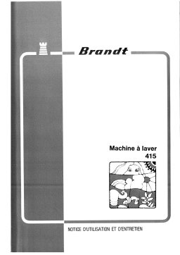 Brandt 415 Manuel utilisateur