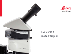 Leica Microsystems IC90 E Microscope Cameras Manuel utilisateur