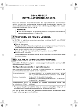 Sharp AR-5127C & AR-5127,MV Manuel utilisateur