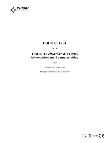 Mode d'emploi | Pulsar PSDC05125T - v1.0 Manuel utilisateur | Fixfr