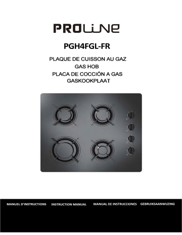 Manuel du propriétaire | Proline PGH4FGL-FR Table de cuisson Manuel utilisateur | Fixfr