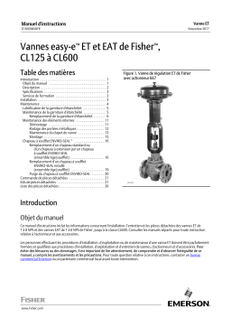 Fisher Vannes easy-e ET et EAT de CL125 à CL600 ( ET and EAT easy-e Valves CL125 through CL600) Manuel utilisateur