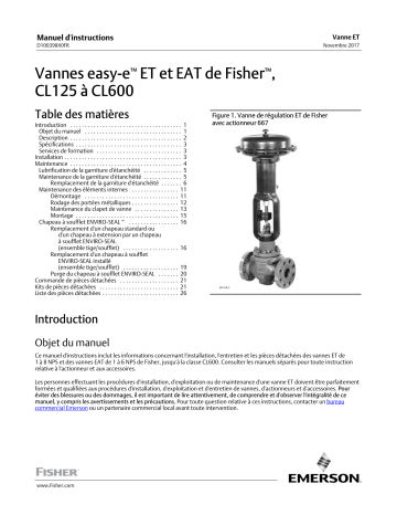 Mode d'emploi | Fisher Vannes easy-e ET et EAT de CL125 à CL600 ( ET and EAT easy-e Valves CL125 through CL600) Manuel utilisateur | Fixfr