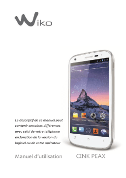 Wiko Cink Peax Manuel utilisateur