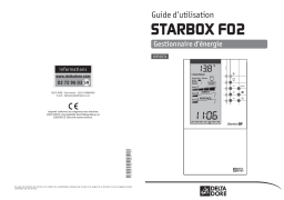 DELTA DORE STARBOX F02 Manuel utilisateur