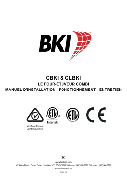 BKI CLBKI-102 Boilerless Combi Oven Manuel utilisateur