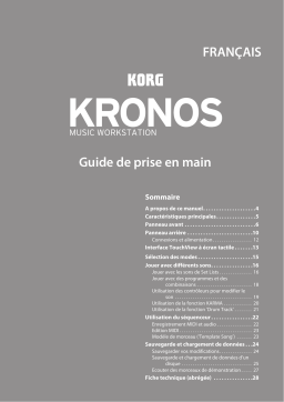 Korg KRONOS Platinum Guide de démarrage rapide