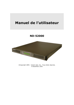 Comet Labs ND52000 Manuel utilisateur