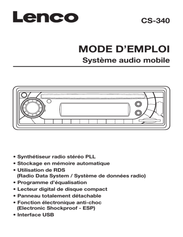 Manuel du propriétaire | Lenco CS-340 Manuel utilisateur | Fixfr