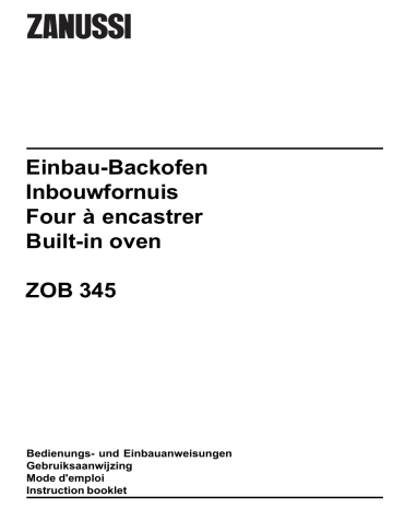 Manuel du propriétaire | Zanussi ZOB345W Manuel utilisateur | Fixfr