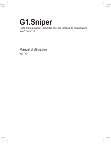 Manuel du propriétaire | Gigabyte G1.SNIPER Manuel utilisateur | Fixfr