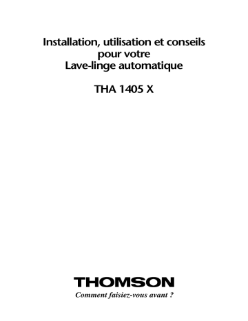 Manuel du propriétaire | Thomson THA1405X Manuel utilisateur | Fixfr