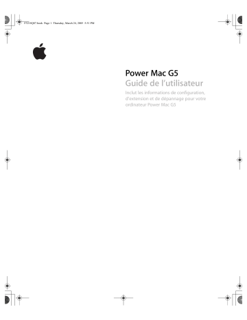 Manuel du propriétaire | Apple POWER MAC G5 (2005) Manuel utilisateur | Fixfr