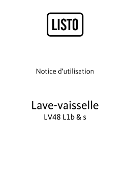 Listo LV48 L1s Lave-vaisselle Manuel utilisateur