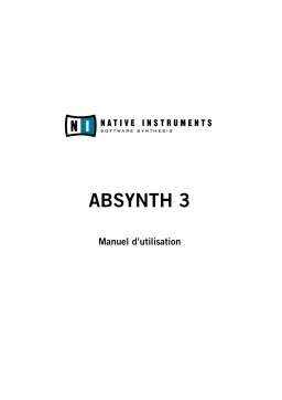 Native Instruments Absynth 3 Mode d'emploi