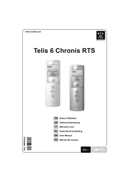 Somfy TELIS 6 CHRONIS RTS Manuel utilisateur