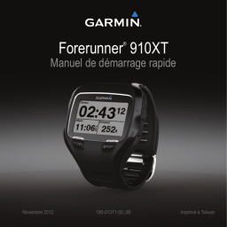 Garmin Forerunner 910 XT Manuel utilisateur