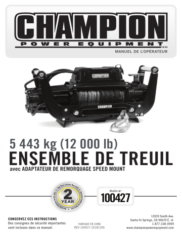 Champion Power Equipment 100427 Manuel utilisateur | Fixfr