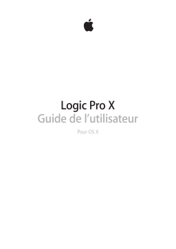 Apple Logic Pro X Manuel utilisateur