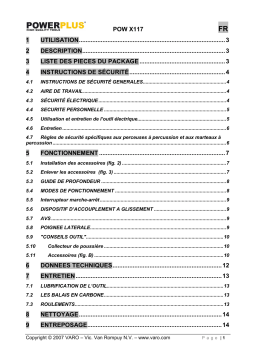 Powerplus pow x117 Manuel utilisateur