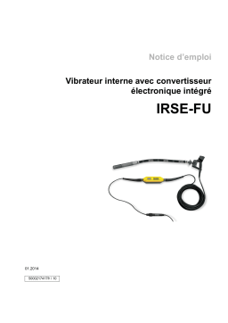 Wacker Neuson IRSE-FU45/230 High Frequency Internal Vibrators Manuel utilisateur