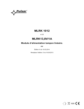 Mode d'emploi | Pulsar MLRK1012 - v1.2 Manuel utilisateur | Fixfr