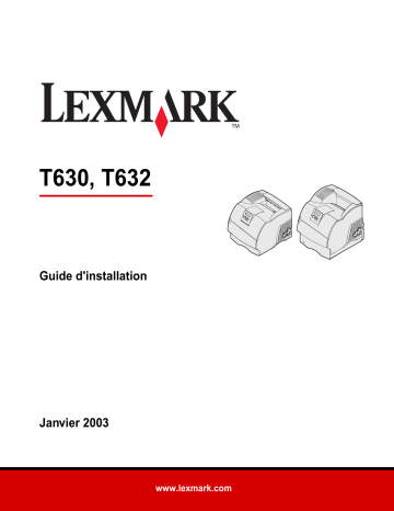 Manuel du propriétaire | Lexmark T632 Manuel utilisateur | Fixfr
