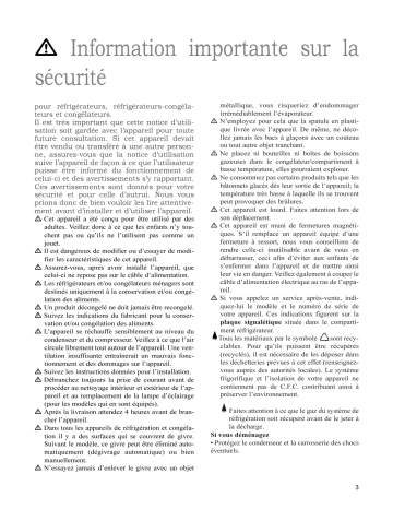 Manuel du propriétaire | ARTHUR MARTIN AR8251B1 Manuel utilisateur | Fixfr