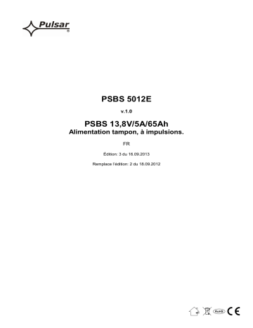 Mode d'emploi | Pulsar PSBS5012E - v1.0 Manuel utilisateur | Fixfr