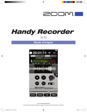 Zoom Handy Recorder v2 Mode d'emploi | Fixfr