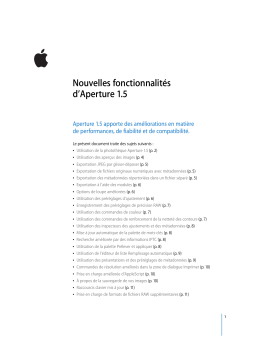 Apple Aperture 1.5 Manuel utilisateur