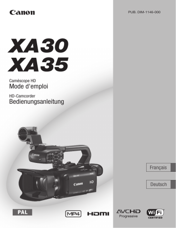 XA 35 | Canon XA 30 Mode d'emploi | Fixfr