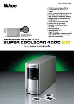 Nikon SUPER COOLSCAN 4000 Manuel utilisateur