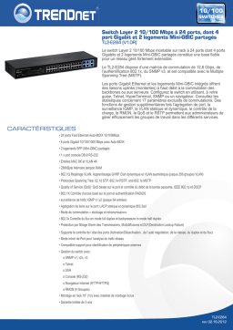 Trendnet RB-TL2-E284 24-Port 10/100Mbps Layer 2 Switch Fiche technique