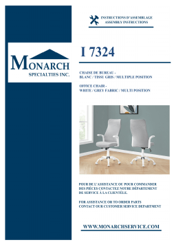 Monarch Specialties I 7324 OFFICE CHAIR Manuel utilisateur