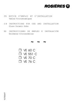 ROSIERES VE70C Manuel utilisateur