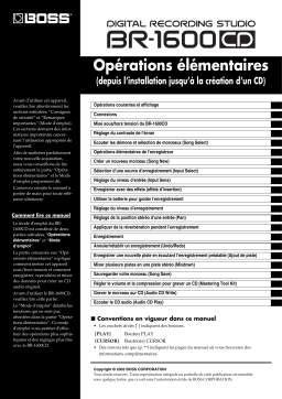 Boss BR-1600 CD Manuel utilisateur