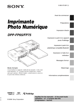 Sony DPP-FP75 Manuel utilisateur