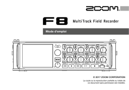 Zoom F8 Mode d'emploi