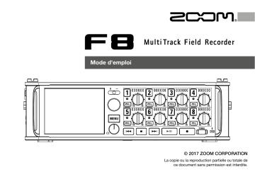 Zoom F8 Mode d'emploi | Fixfr