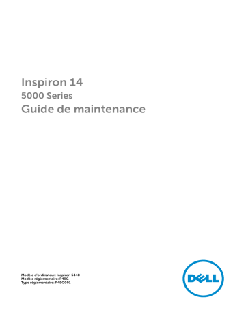 Dell Inspiron 5448 laptop Manuel du propriétaire | Fixfr