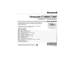 Honeywell CT3600 Manuel utilisateur