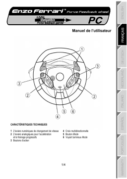 Thrustmaster ENZO FERRARI FORCE FEEDBACK Manuel utilisateur